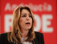 Susana Díaz apoya a la dirección de Pedro Sánchez tras el Comité Federal: "Lo que hagan me parecerá bien"