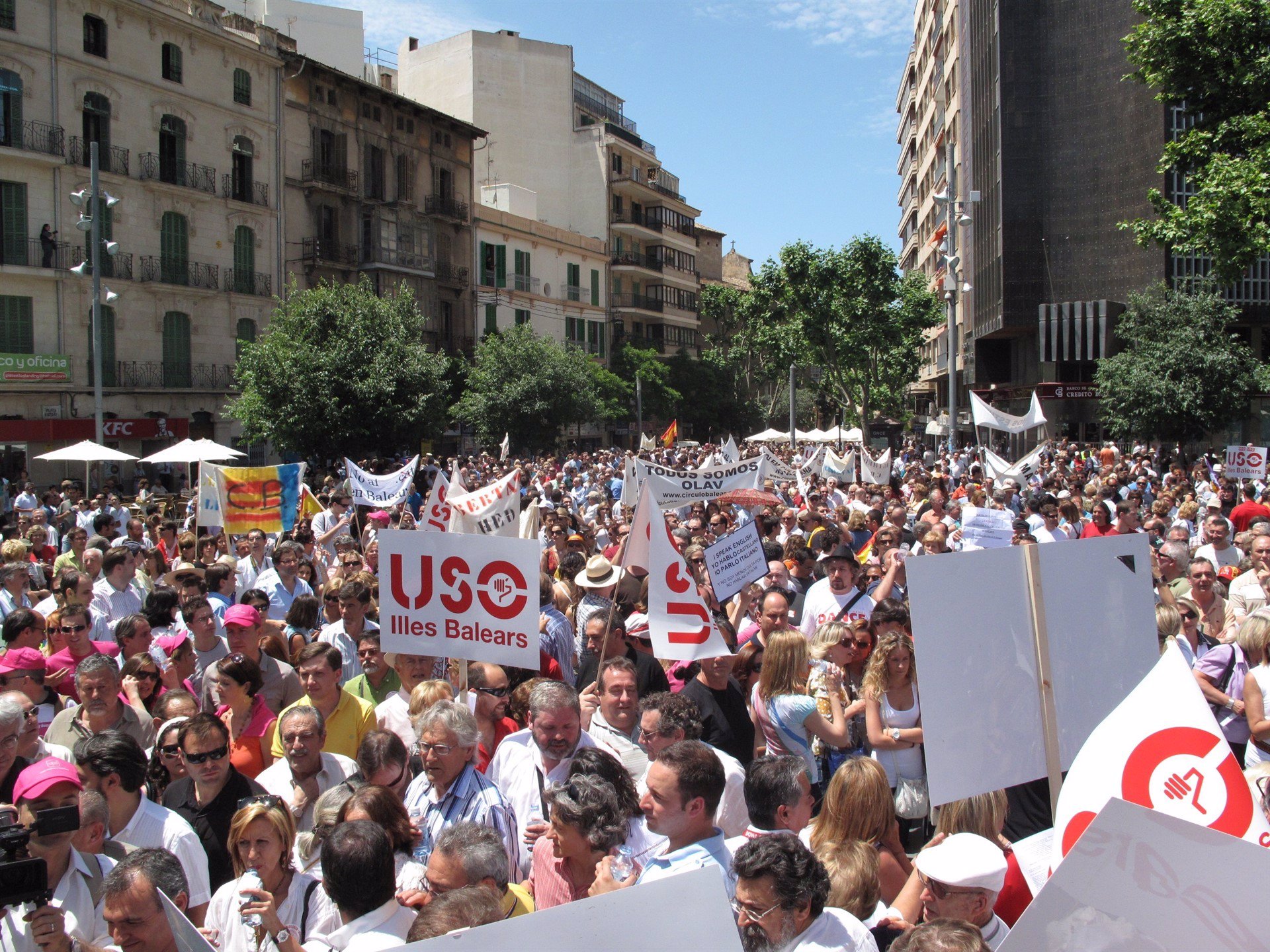 'Mos Movem' convoca este domingo en Palma una manifestación contra el requisito del catalán en IbSalut