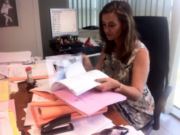 Susana Gisbert en su despacho en Fiscalía