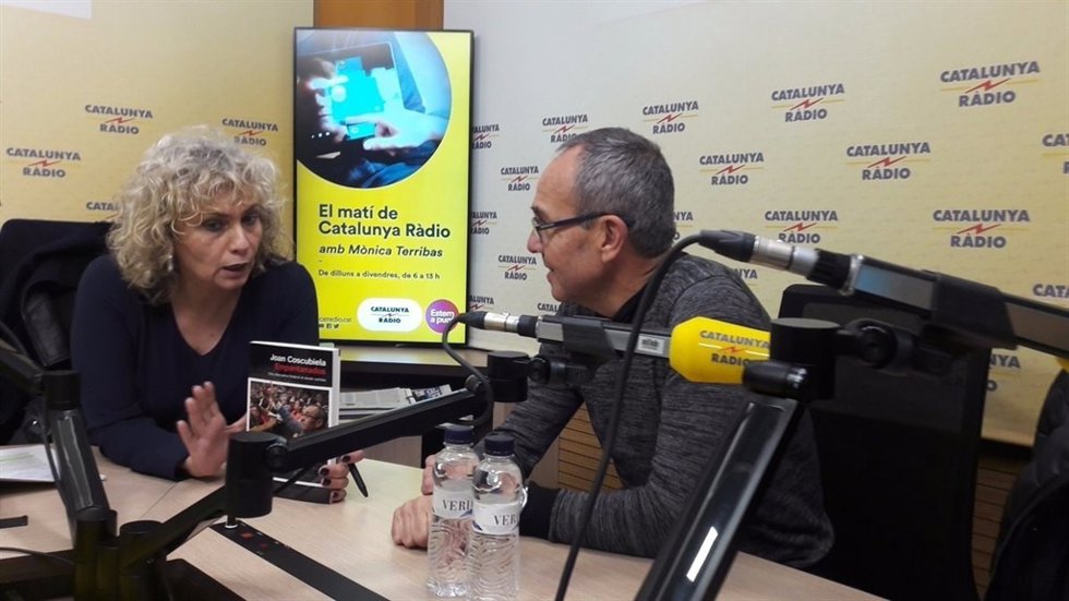 La periodista Mònica Terribas y el exdiputado Joan Coscubiela.