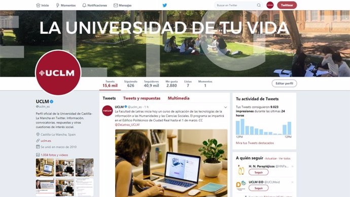 Uclm: La Uclm Es La Novena Universidad Española Más Influyente En Redes Sociales