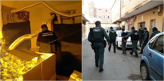 Imagen de la actuación de la Guardia Civil