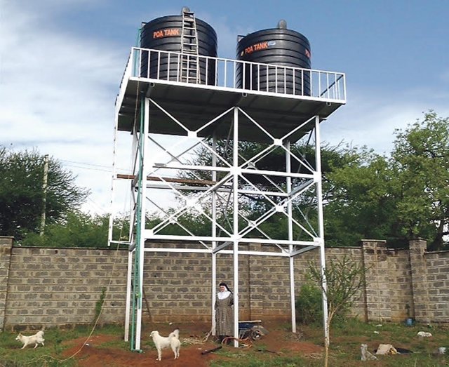 Pozo localizado por la misionera en Kenia