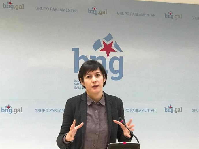 Ana Pontón, portavoz nacional del BNG, en rueda de prensa
