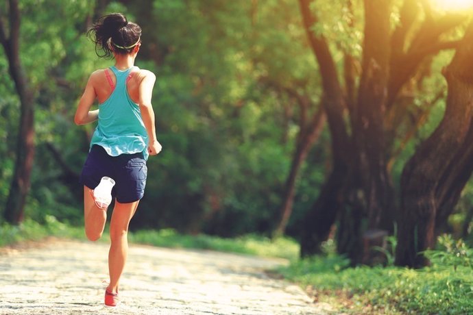 Correr, deporte, mujer, ejercicio