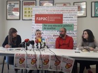 Fapac, Ustec·Stes y estudiantes ven la opción lingüística una "cortina de humo" para renovar conciertos