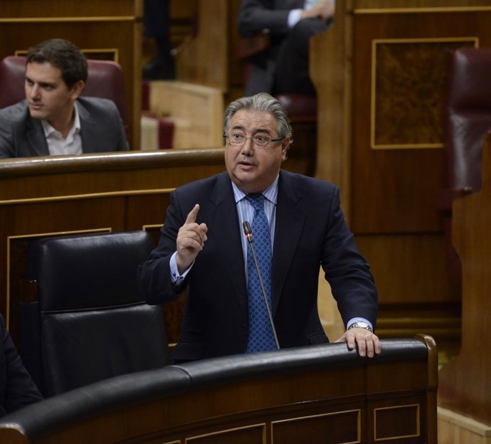 El ministre Juan Ignacio Zoido, en la sessió de control