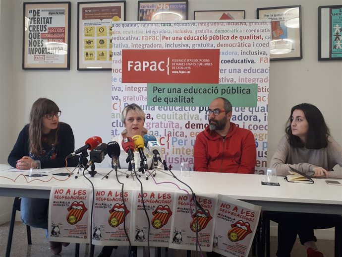 Roda de premsa de Fapac amb B.Tascon, R.Font i C.Latorre