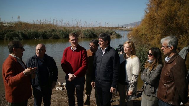 Visita a las obras de regeneración del Río Adra, en Almería