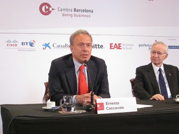 Ernesto Caccavale, Alibaba, i el president de la Cambra de Comerç, Miquel Valls