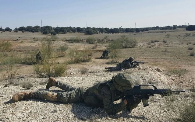 Adiestramiento de soldados en Chinchilla (Alicante)