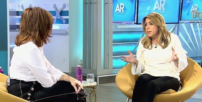 La presidenta de la Junta de Andalucía, Susana Díaz, entrevistada en Tele 5