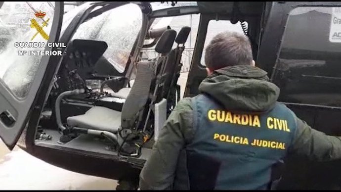 Helicóptero intervenido a una organización que introducía droga desde Marruecos