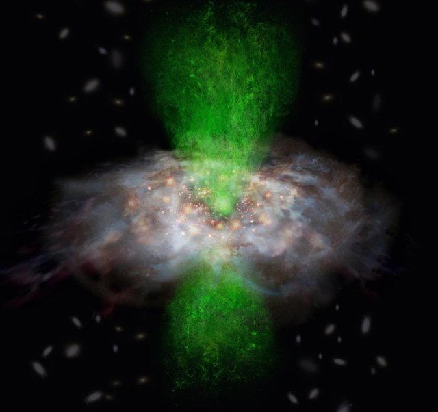 Recreación artística del fenómeno descrito en el estudio