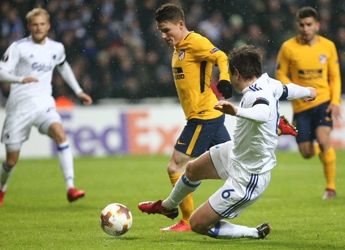 Gameiro en el Copenhague - Atlético Madrid