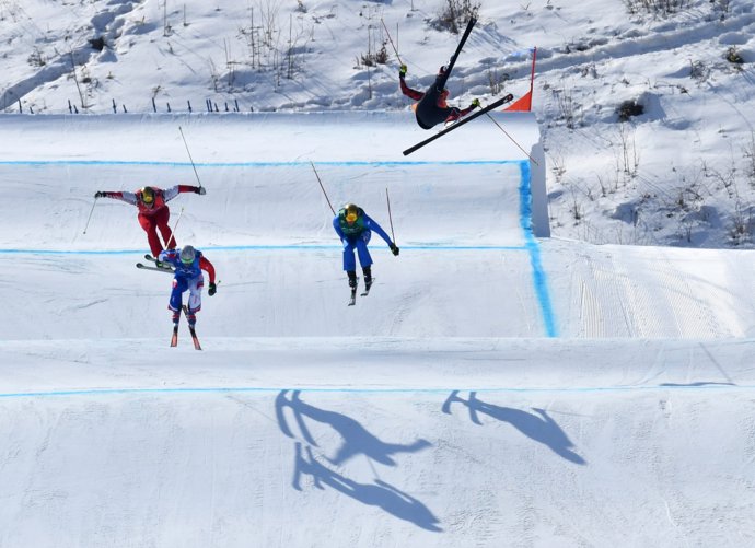 La caída del esquiador Christopher Delbosco en los Juegos de Pyeongchang 2018