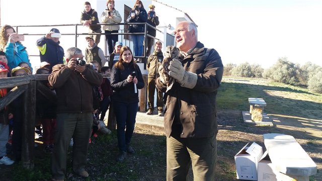 Suelta de una de las aves