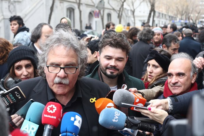 Tardà i Rufián a les portes del Suprem per la declaració de Mireia Boya