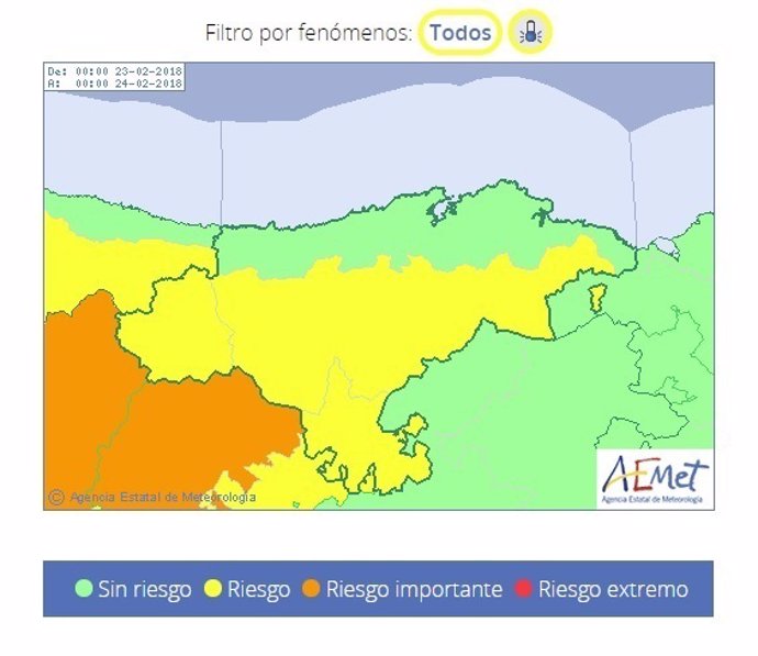 Cantabria en riesgo por bajas temperaturas