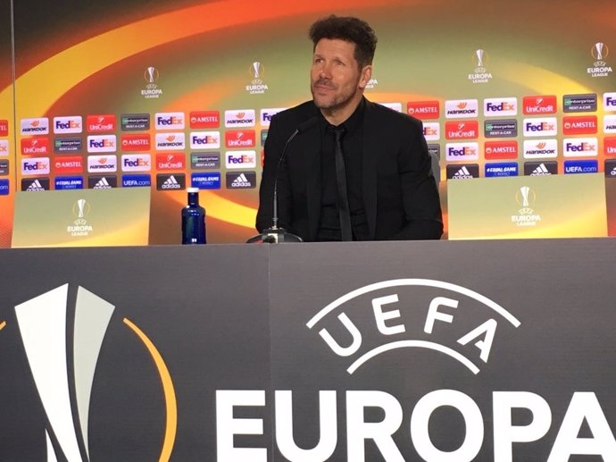 Diego Pablo Simeone en rueda de prensa Europa League