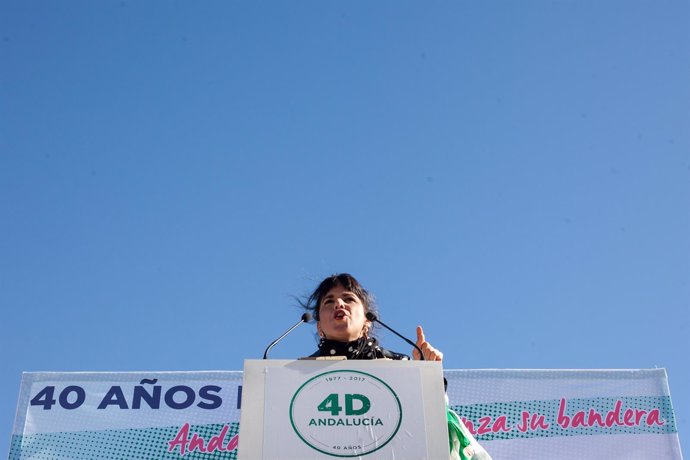 La coordinadora de Podemos Andalucía, Teresa Rodríguez