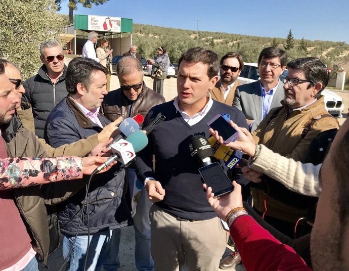 El presidente de Ciudadanos (Cs), Albert Rivera, en Jaén