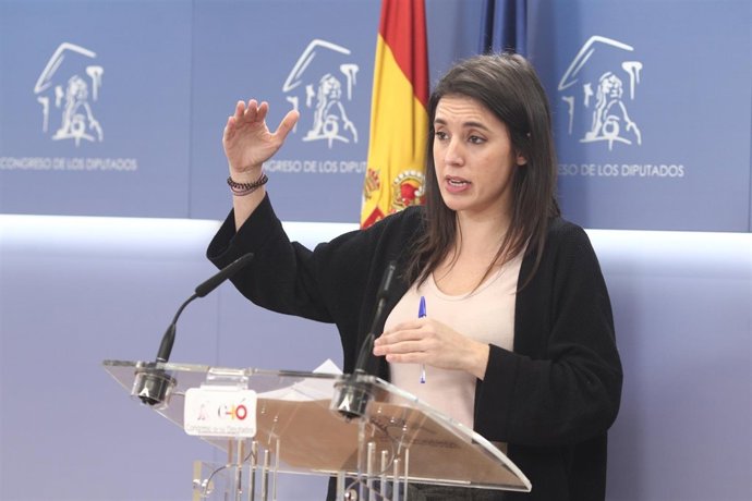 Rueda de prensa de Irene Montero en el Congreso