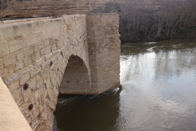 Río Ebro a su paso por Haro en La Rioja                          