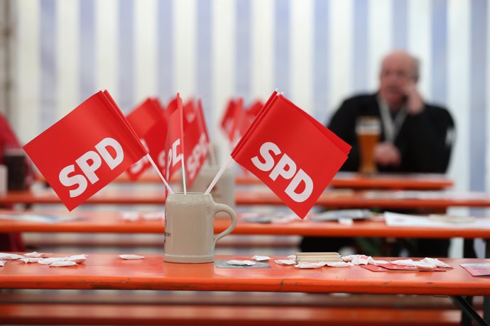 Banderoles del Partit Socialdemòcrata alemany
