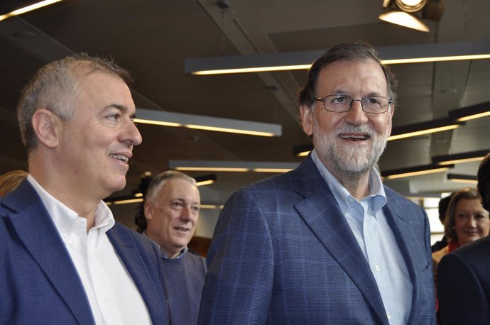 Mariano Rajoy y Javier Campoy (PP).