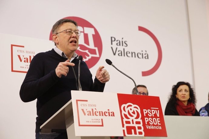 Puig durante el congreso comarcal del PSPV