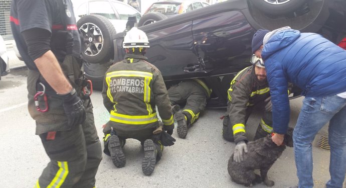 Accidente coche en Laredo 