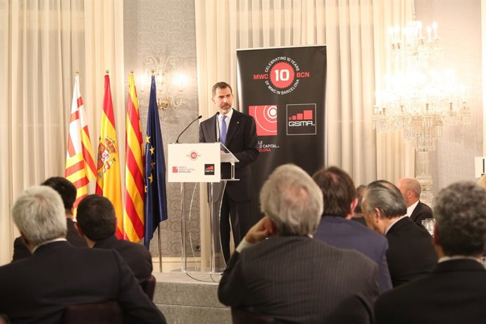 Felip VI en el sopar previ al MWC