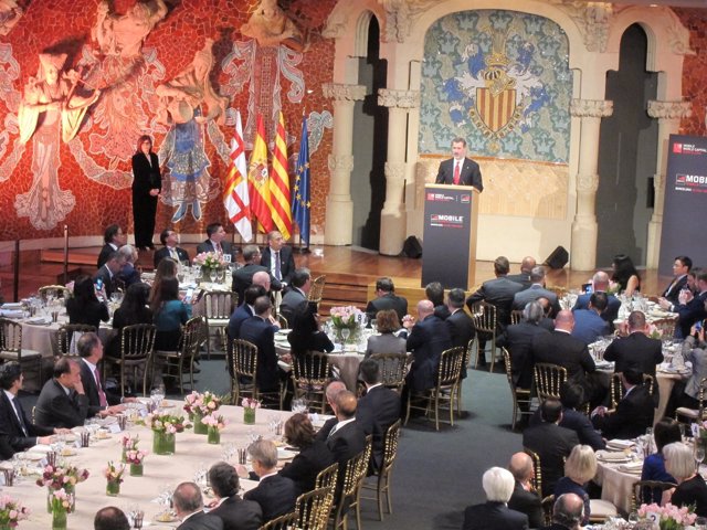 El Rey Felipe VI en la cena inaugural del Mobile World Congress