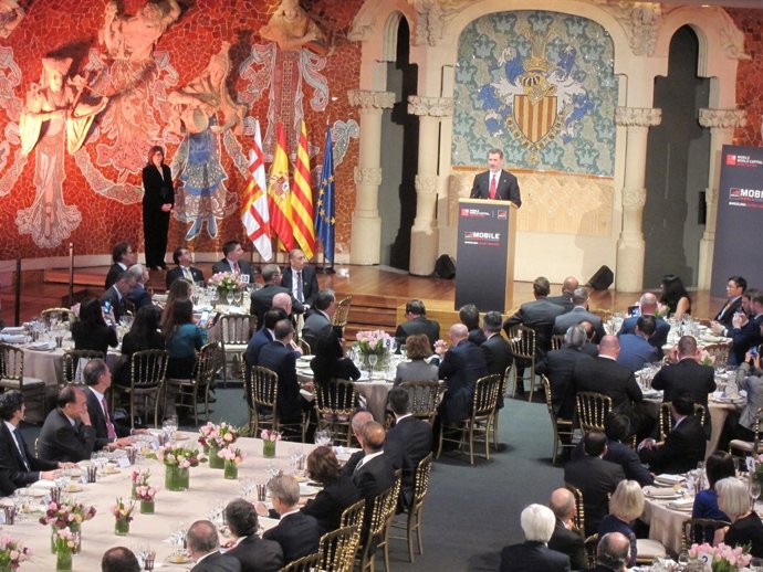 El Rei Felipe VII en el sopar inaugural del Mobile World Congress