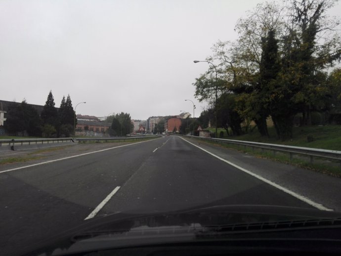 Oviedo, bulevar, Y, autovía, entrada, tráfico, Prados