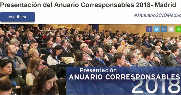 El Anuario Corresponsables 2018 se presenta la próxima semana en Madrid en una j