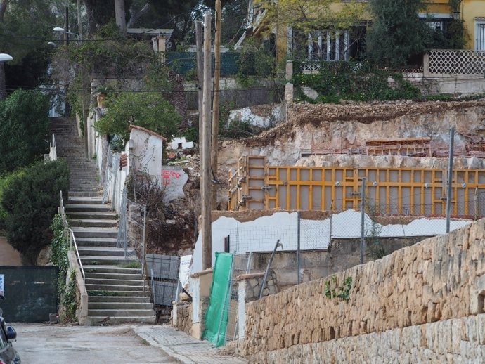 Obras en el barrio de Sant Agustí