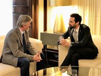 Rogern Torrent recibe al cónsul de Finlandia cesado, que ve "caza de brujas" del Gobierno central