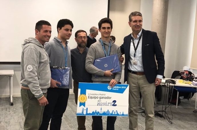 Ganadores de CodeWars, estudiantes del Ramiro de Maeztu de Madrid