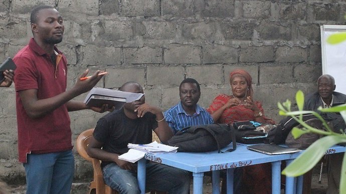 Un acte dels dos activistes del Congo 