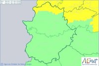 El norte de la provincia de Cáceres permanece este martes en aviso amarillo por nieve