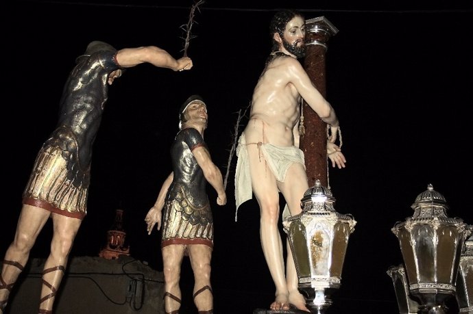 El paso de la Flagelación de la Semana Santa de Medina de Rioseco