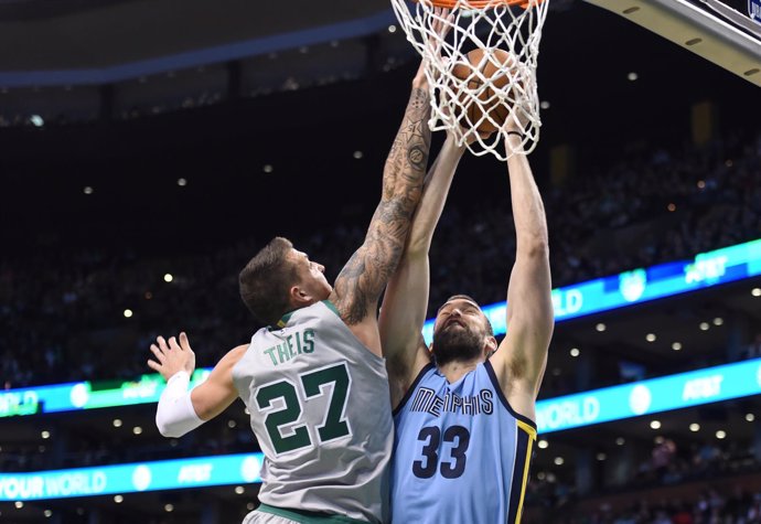 Marc Gasol en el Memphis Grizzlies - Boston Celtics