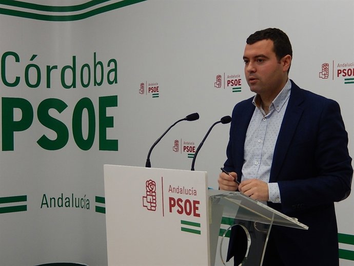 José Manuel Mármol en la sede del PSOE de Córdoba