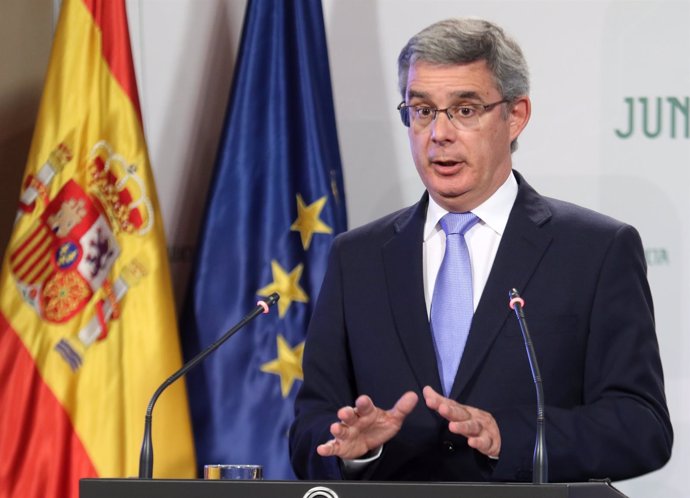 Portavoz del Gobierno andaluz, en rueda de prensa tras el Consejo de Gobierno.