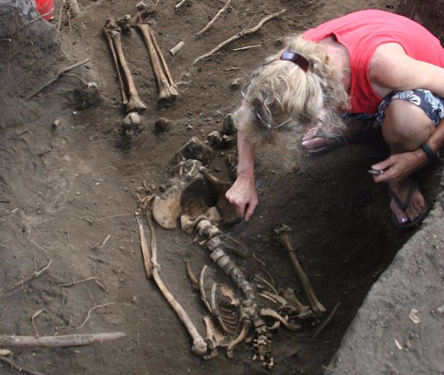Excavación para el estudio en Vanuatu