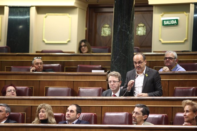 Carles Campuzano en la sesión de control en el Congreso