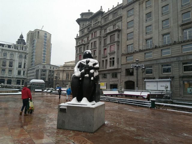 Nieve en Oviedo