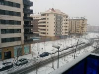 Sin incidencias en Logroño por la nevada, aunque se recomienda "máxima precaución" para circular por aceras y calzadas